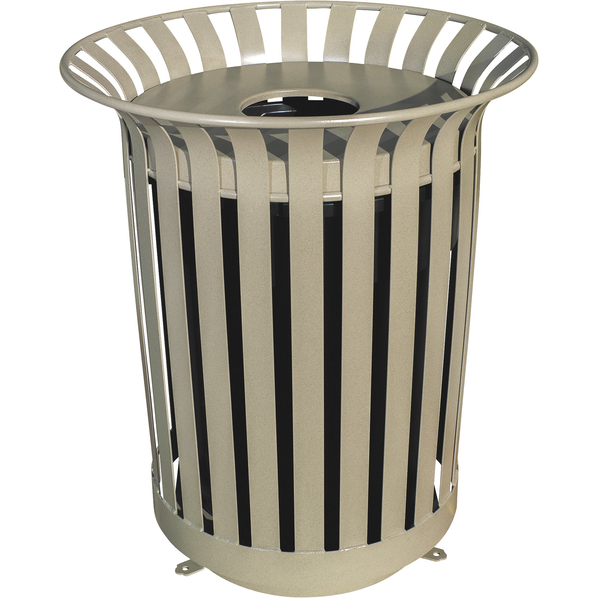UltraSite 36-Gallon Lexington Receptacle Frame with Flat Top Lid and Liner
